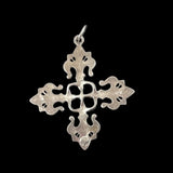 Sterling Fleur-De-Lis Cross Pendant