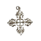 Sterling Fleur-De-Lis Cross Pendant