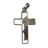 Sterling Holy Face Cross Pendant