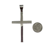 Large Sterling Cross Pendant 2.5 Inches