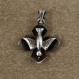 Sterling Descending Dove 3D Charm Vintage