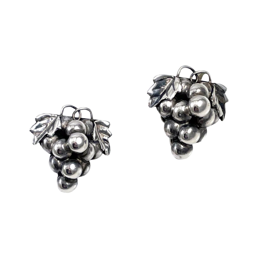 Mexican Sterling Grape Screw Back Earrings – Estate Beads & Jewelry