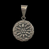 Mexican Sterling Floral Pendant Signed