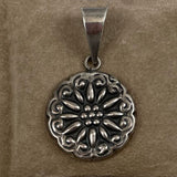 Mexican Sterling Floral Pendant Signed