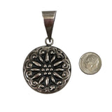 Mexican Sterling Floral Pendant Signed