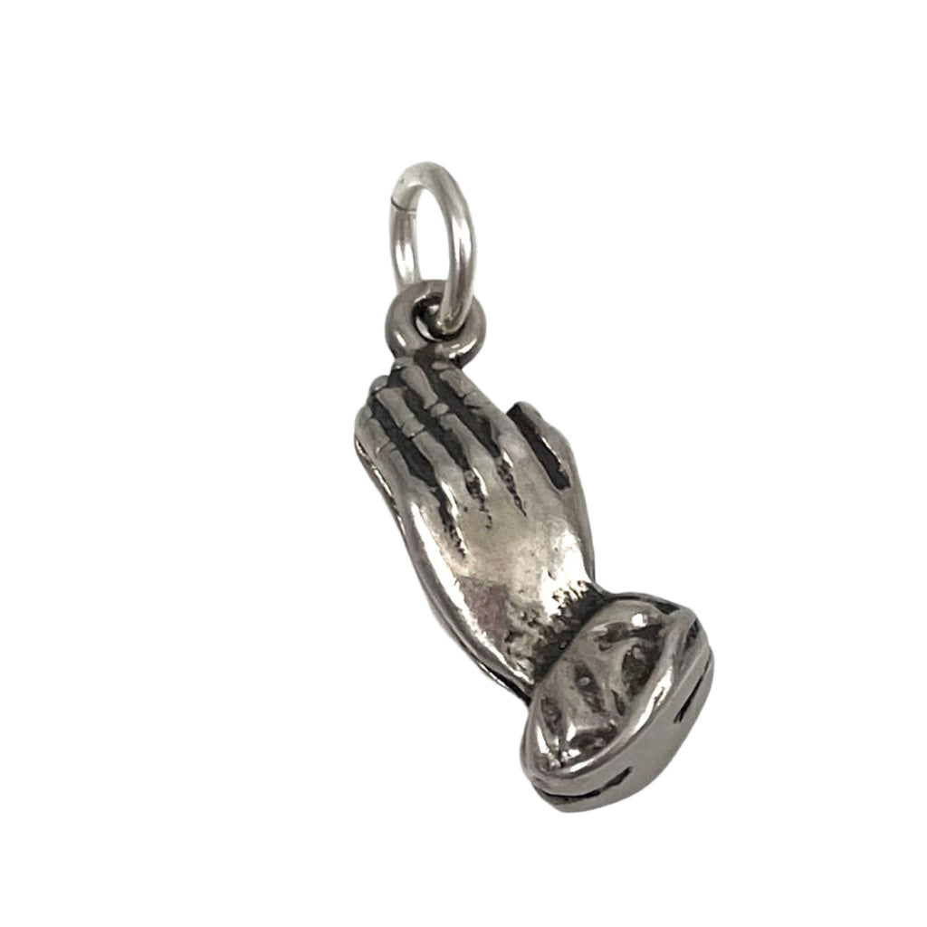 Sterling Silver 3D Praying Hands Charm