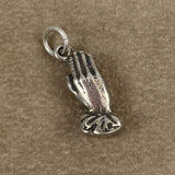 Sterling Silver 3D Praying Hands Charm