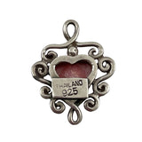 Rhodochrosite Sterling Heart Pendant