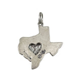 Sterling Silver Heart of Texas Charm Pendant