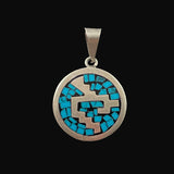 Sterling & Turquoise Mexican Pendant Vintage