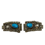 silver and turquoise wath tips Native American