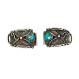 Turquoise & Silver Watch Band Tips Navajo