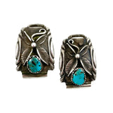 Turquoise & Silver Watch Band Tips Navajo