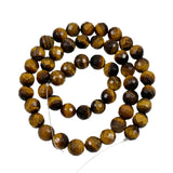 Tiger's Eye Faceted 8mm Gemstone Rounds 