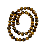 Tiger's Eye Faceted 8mm Gemstone Rounds 