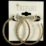 Trifari gold hoop earrings