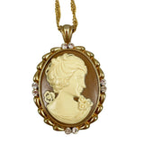 Trifari Gold Cameo Necklace Vintage