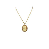 Trifari Gold Cameo Necklace Vintage