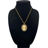 Trifari Gold Cameo Necklace Vintage