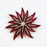 Crown Trifari Poinsettia Brooch Vintage 1950's by Philippe