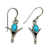 Sleeping Beauty Turquoise Sterling Silver Earrings