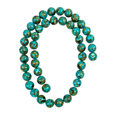 Turquoise Howlite (Magnesite) 10mm Beads