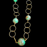 Murano Glass Gold Chain Necklace by Venetiaurum