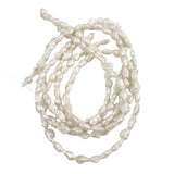 White Freshwater Rice Pearls Strand