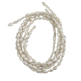 White Freshwater Rice Pearls Strand