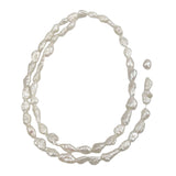 White Freshwater Rice Pearls Strand