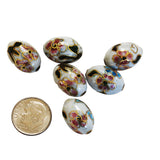 vintage white cloisonne beads Chinese