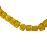 Yellow Glass Cube African Trade Beads