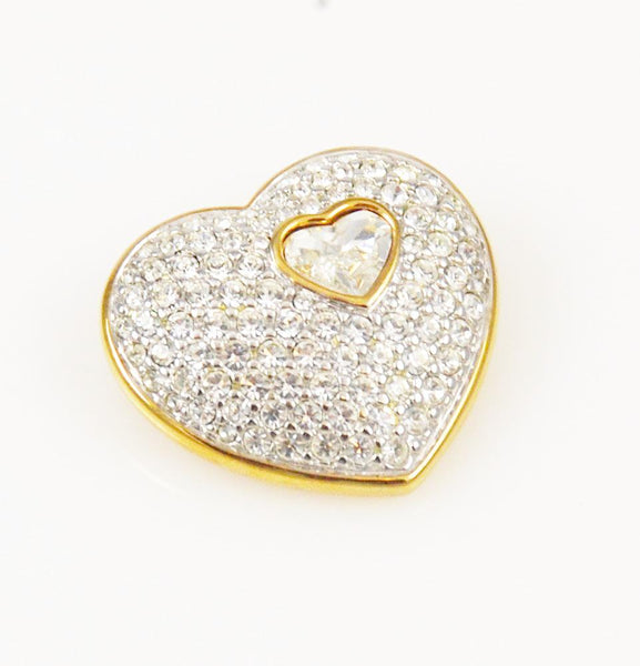 Swarovski Heart Brooch Vintage Signed – Estate Beads & Jewelry