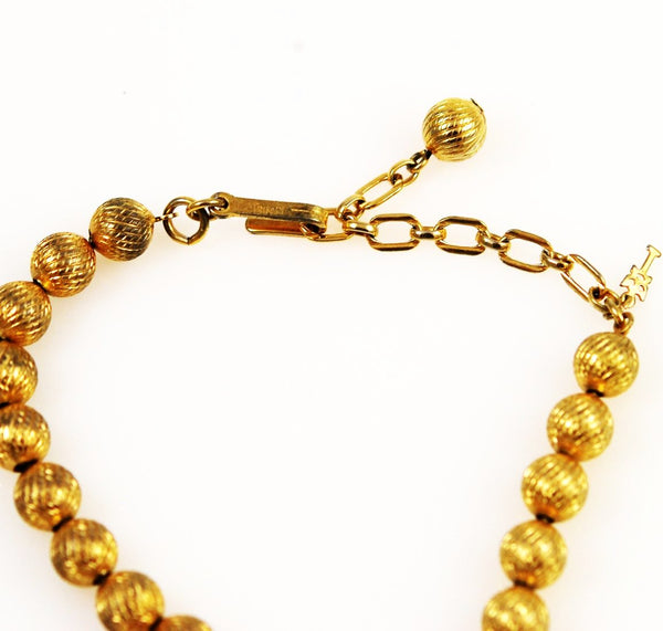 Trifari Gold Bead Necklace Vintage – Estate Beads & Jewelry