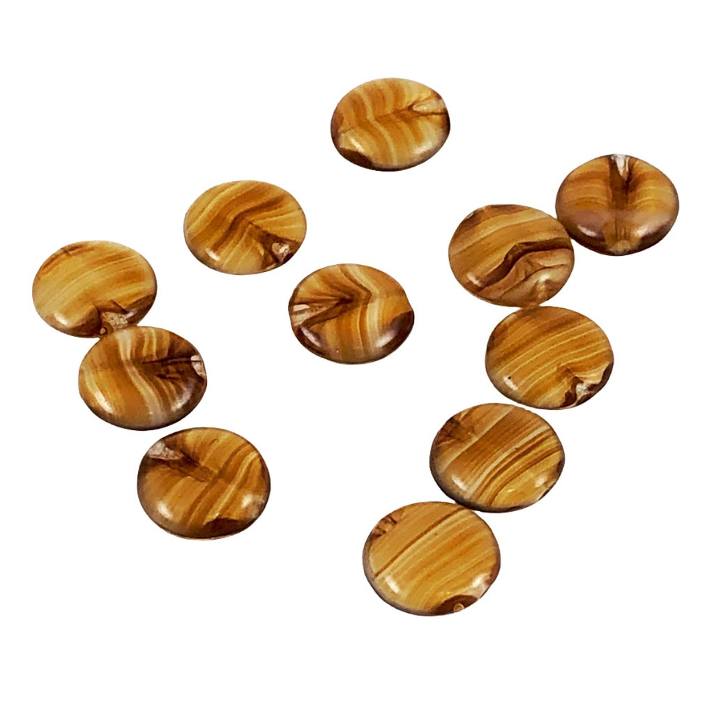 Amber Agate Glass Beads