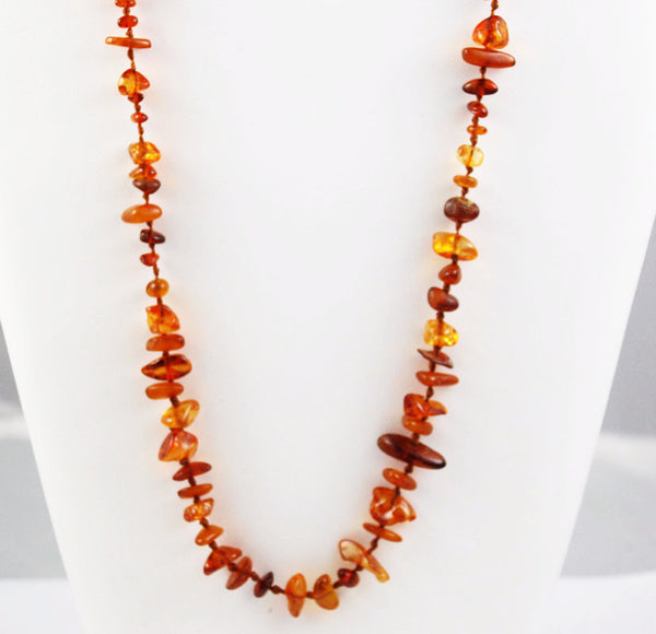 Honey Amber Chip Necklace Vintage – Estate Beads & Jewelry