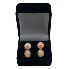 Angel Skin Coral 14K Gold Day & Night Earrings