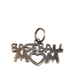 Baseball Mom Sterling Silver Vintage Charm