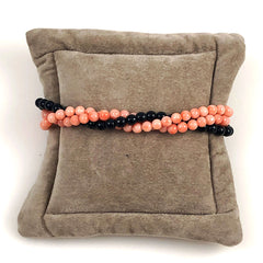 Salmon & Black Coral Bracelet