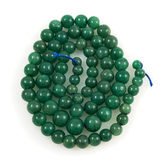 Green Emerald Gemstone Graduated Round Beads