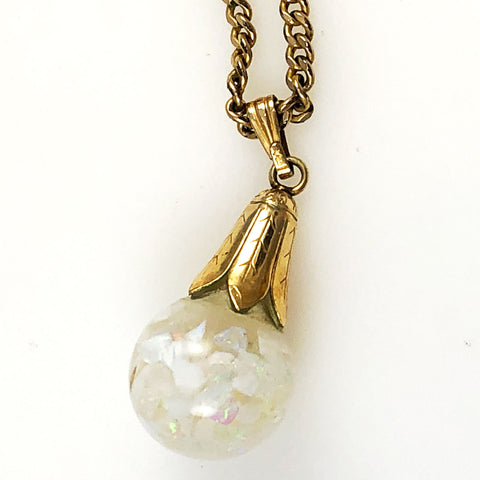 Gold Filled Floating Opal Necklace Vintage – Estate Beads & Jewelry