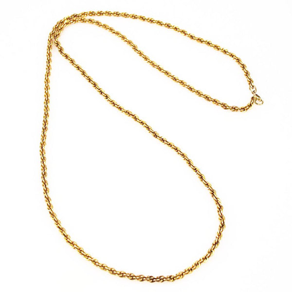 Gold Filled Long Rope Chain Necklace – Estatebeads