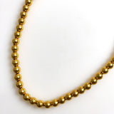 Gold Bead Necklace 14K Yellow Gold