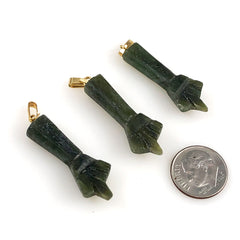 Green Jade Figa Fist Pendants - Lucky Amulets