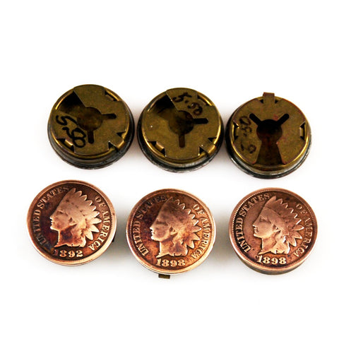 Indian Head Coin Button Covers or Cuff Links – Estate Beads & Jewelry
