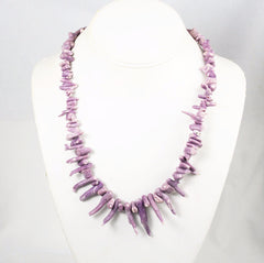 Rare Lavender Branch Coral Necklace with Sterling Clasp