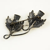 Michele Thistle silver brooch