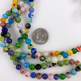 Millefiori Beads 6mm Rounds