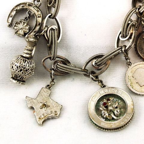 Monet Silver Charm Bracelet