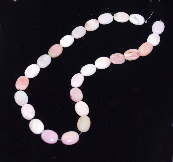 Natural Pink Peruvian Opal Oval Bead Strands – Estate Beads & Jewelry